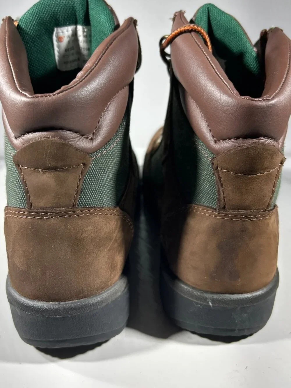 Timberland Boys Leather Hiking Boots Brown Size 3 Ankle Shoes Outdoor Field Kids